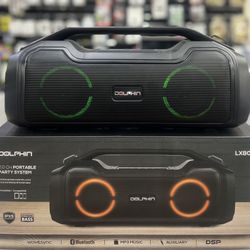 Rechargeable Portable Bluetooth Speaker with Party Lights