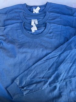Long sleeve shirts size xl youth navy blue