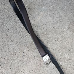 New Mens Reversible Black & Brown Belt Silver Large 40" 