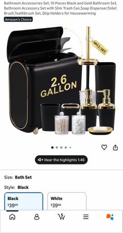 Bathroom trash can set