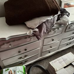 Long White Dresser Without Mirror 