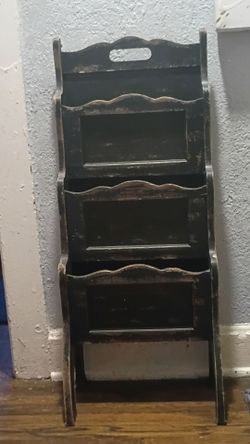Wooden antique paper holder