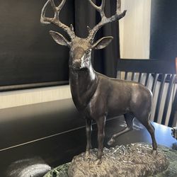 Bronzed Deer Sculpture