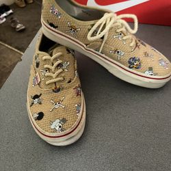 Limited Edition One Piece Vans With Red Bottoms