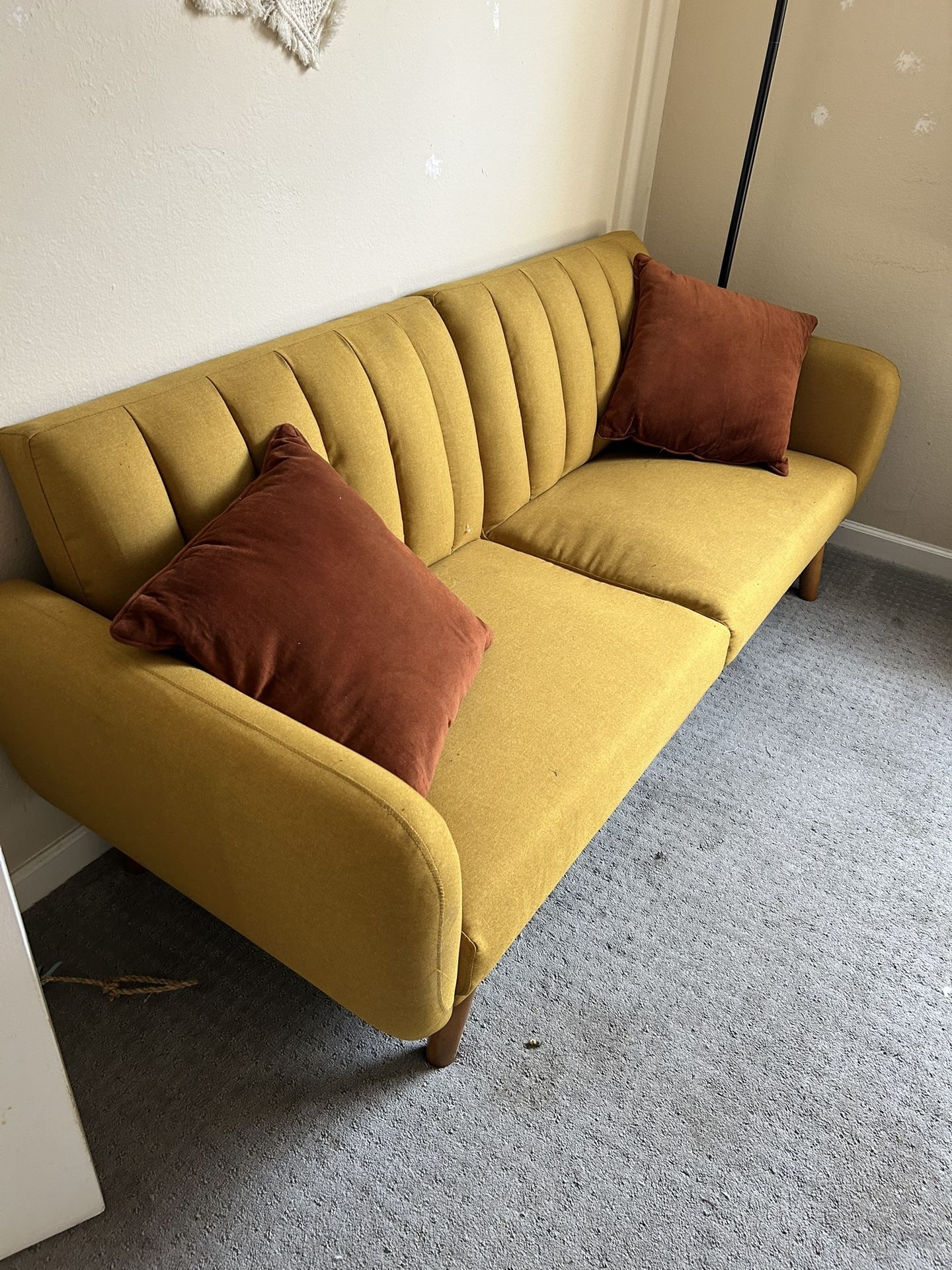 Mustard Futon Sofa Bed