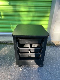 Milo Rolling Storage Cart with Trays