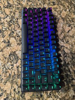 Mechanical Keyboard With Red Switches And Key Caps