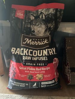 New Merrick Backcountry Grain Free Dry Adult Dog Food Kibble with Freeze Dried Raw Pieces 20 LBS