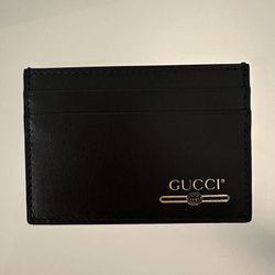 Gucci Leather Card Case | Gucci Logo (4 Card Slot) Black