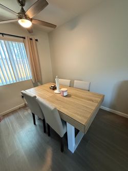 Extendable Beige Dining Table