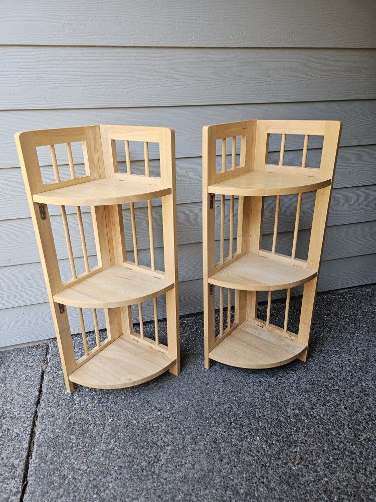Corner Folding Shelf Unit / Plant Stand