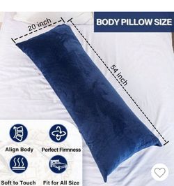 20 cash near AV College 30 cash near AV College Body Pillow, Foam, 20x54 Inch, Navy Blue for Side Sleepers