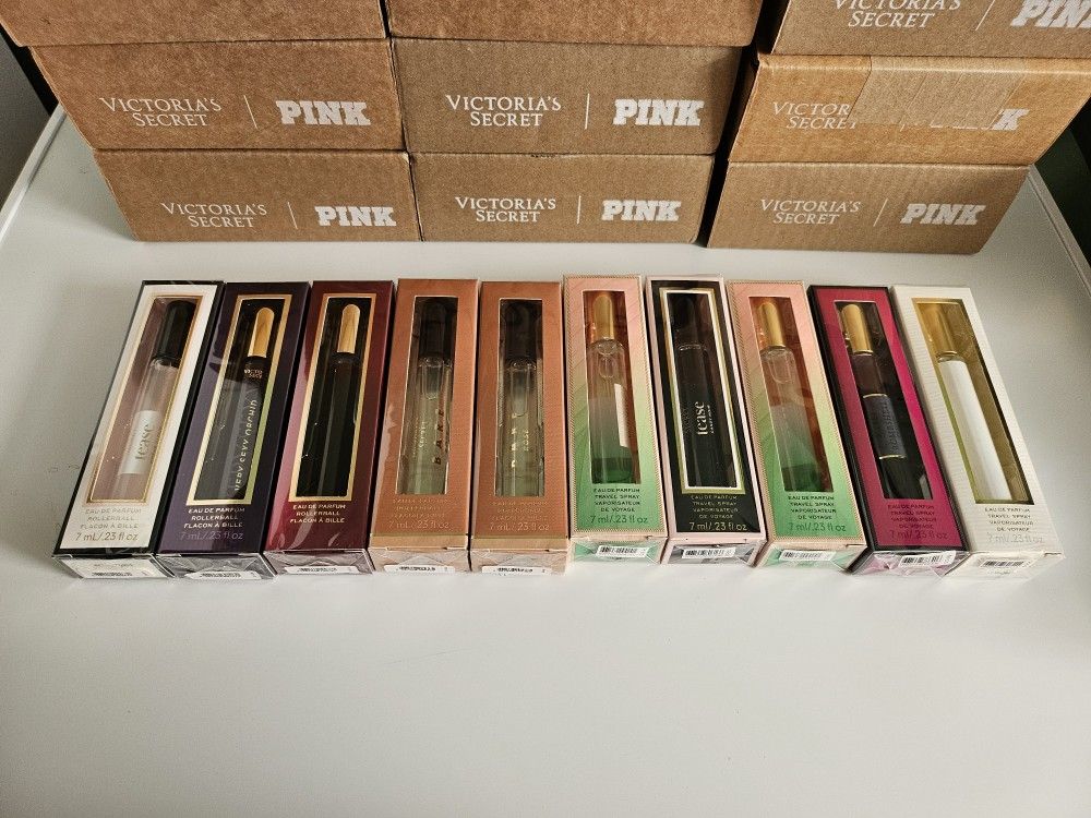 New VICTORIAS SECRET TRAVEL SIZE PARFUM 10X