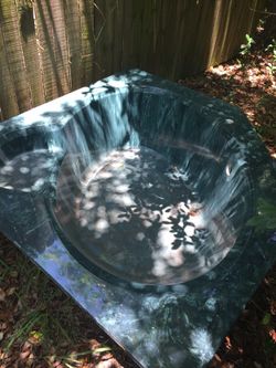 Hunter green cultured marble tub