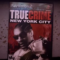 True Crime New York City PS2 CIB W/ Manual, Tested