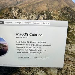 iMac (Retina, 5K, 27-Inch, Late 2014) 1TB Memory, With 30 Day Warranty