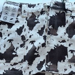 New Cow Print Skirt -SMALL 