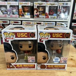 2 Juju Watkins Funko Pops #89 EXC #91 Icons USC Basketball Trojans Jersey #12
