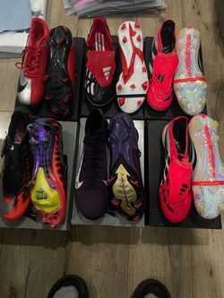 Mixed Lot of Nike and Adidas Soccer Cleats