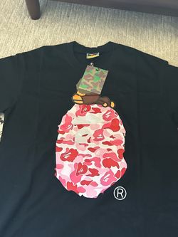 Bape tee pink camo