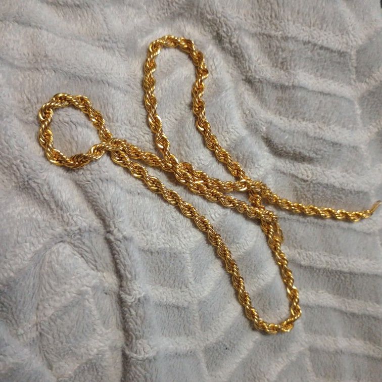 24 Kt Plate Gold Chain 24inch