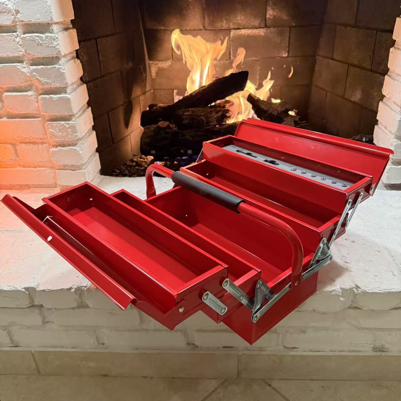 New In Box Bulldog Collapsible Folding Tool Carrier Storage Box With 14 Pc Socket Wrenches Set Included
