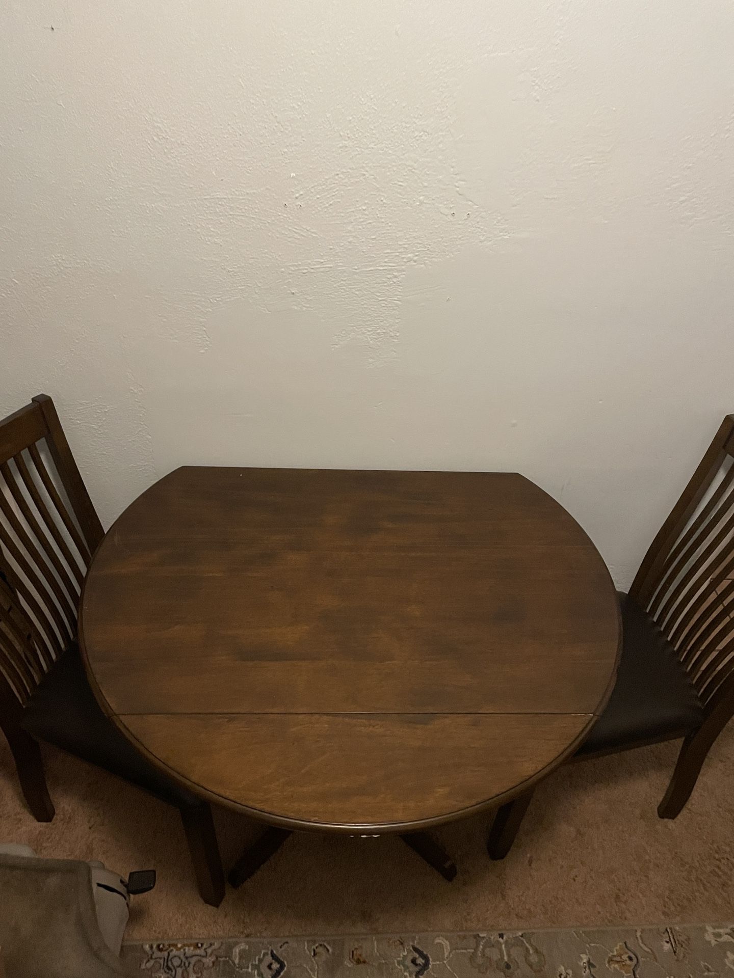 Drop Leaf Table with Two chairs