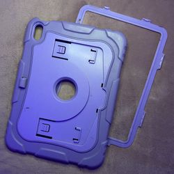 Purple Plastic Rugged Shockproof  10th generation IPad Case
