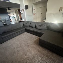 Gray L Shaped Couch 