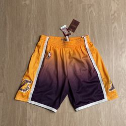 Size Large - Mitchell And Ness NBA Basketball Los Angeles Lakers Kobe Lebron Vintage Authentic Shorts Rare Supreme Stussy 