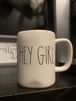 RAE DUNN coffee mug - “HEY GIRL”