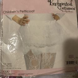 Child White Petticoat For Halloween Costume
