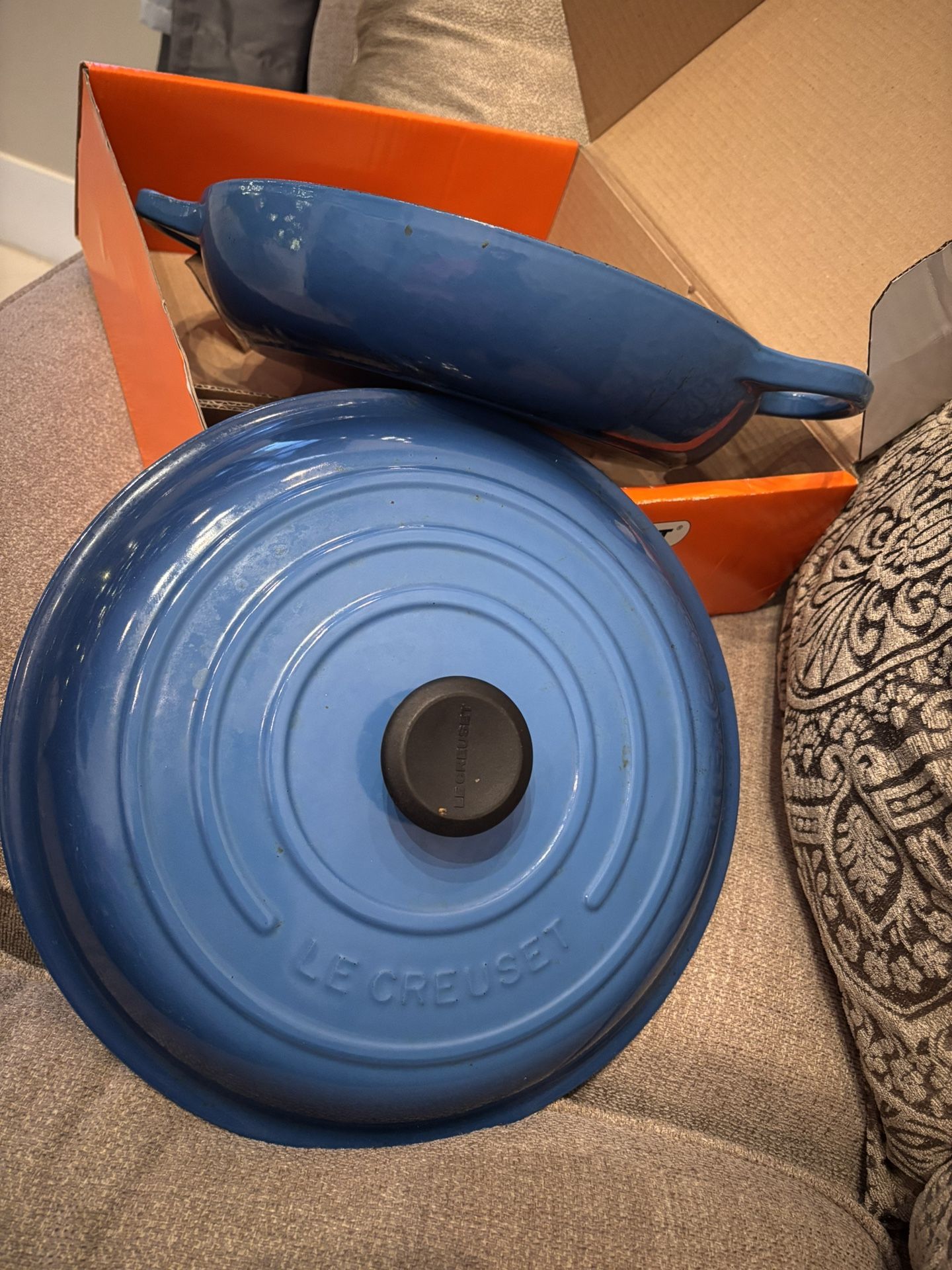 LE CREUSET 3.5 Qt Braiser MARSEILLE BLUE USED IN BOX 📦 $368 Msrp