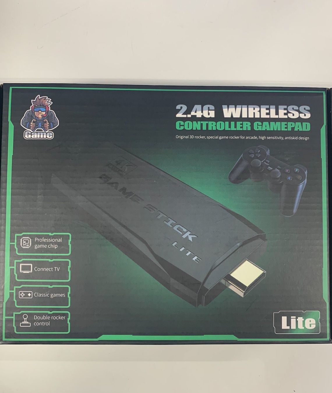 2.4G WIRELESS CONTROLLER GAMEPAD Original 3D rocker, special game rocker for arcade, high sensitivity, antiskid design