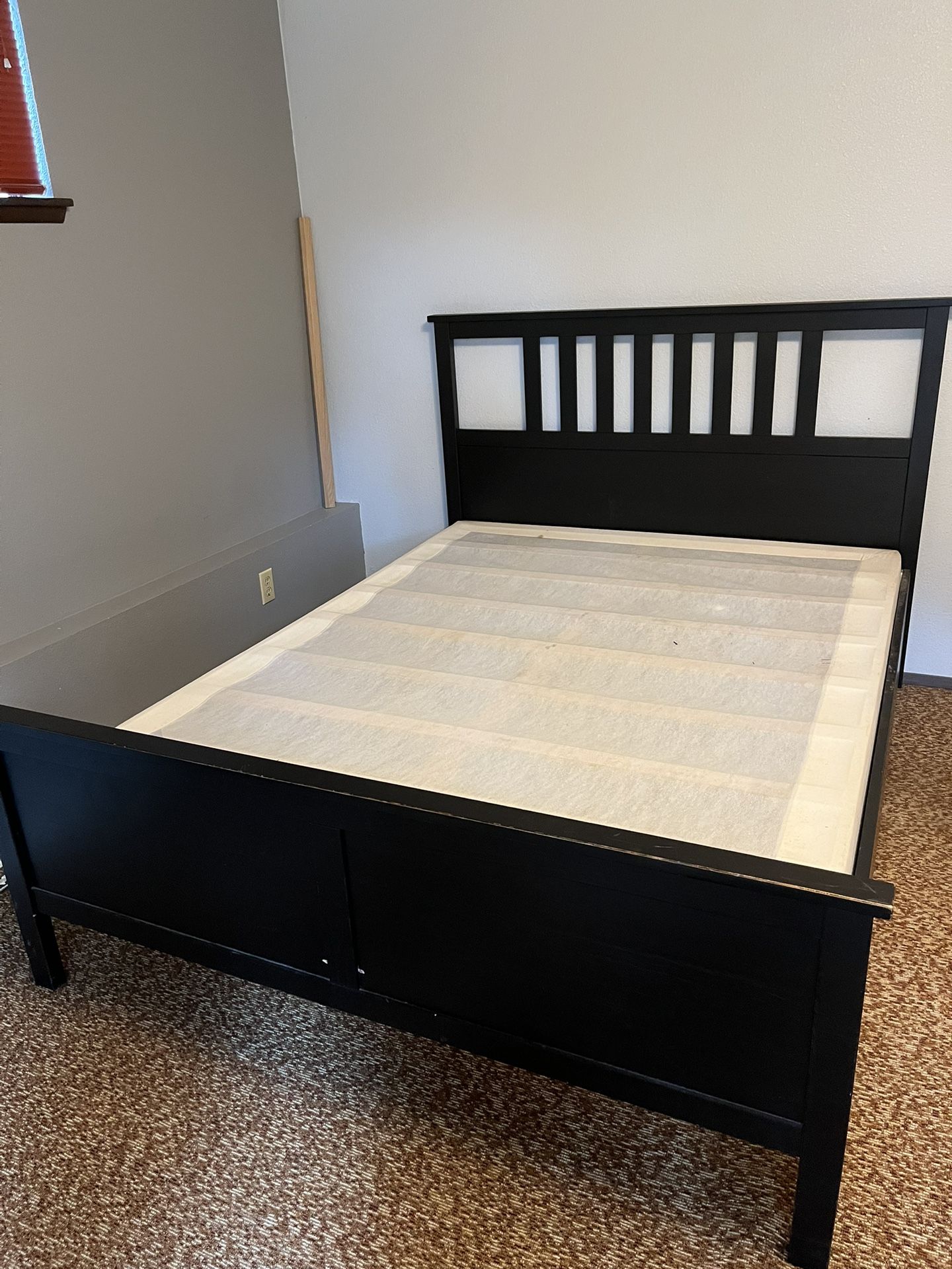 Queen Bed frame With Box Spring And Matress - Best Offer