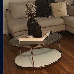 Round Glass Coffee Table 