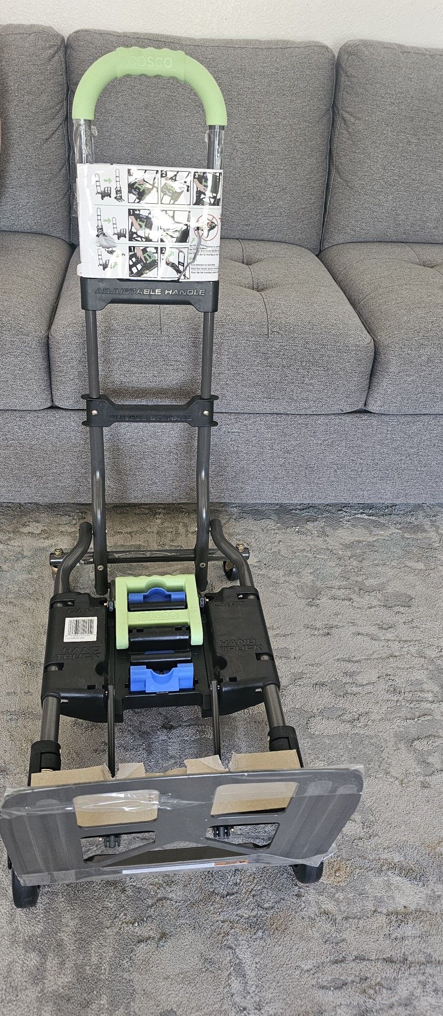 COSCO Shifter Multi-Position Folding Hand Truck and Cart, 300 lb. Weight Capacity, Green
