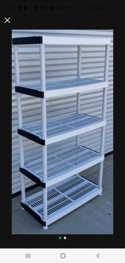 5-Tier Easy Assembly Multi-purpose Plastic Garage Storage Shelving Unit in Gray (36 in. W x 72 in. H x 24 in. D)