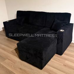 New Black Sofa Bed 