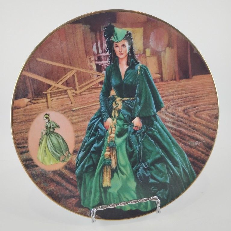 Set Of Three Scarlett's Gone With The Wind Collector Plates