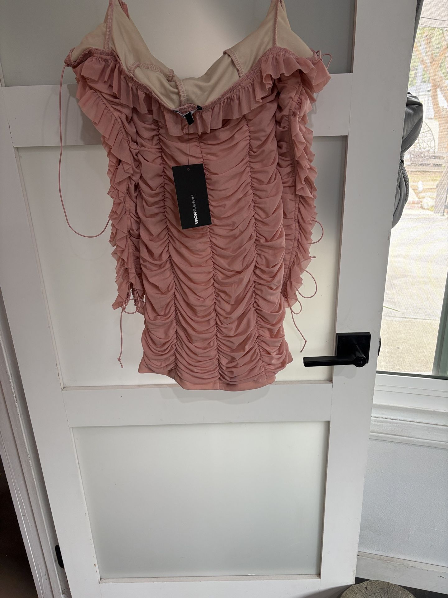 Rose Pink Off Shoulder Dress