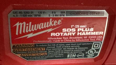 Milwaukee Corded SDS Hammer Drill