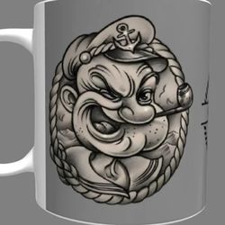 Popeye The Sailor Personalized Name Mug Dad Mug Grampa Mug Uncle Mug Great Gift