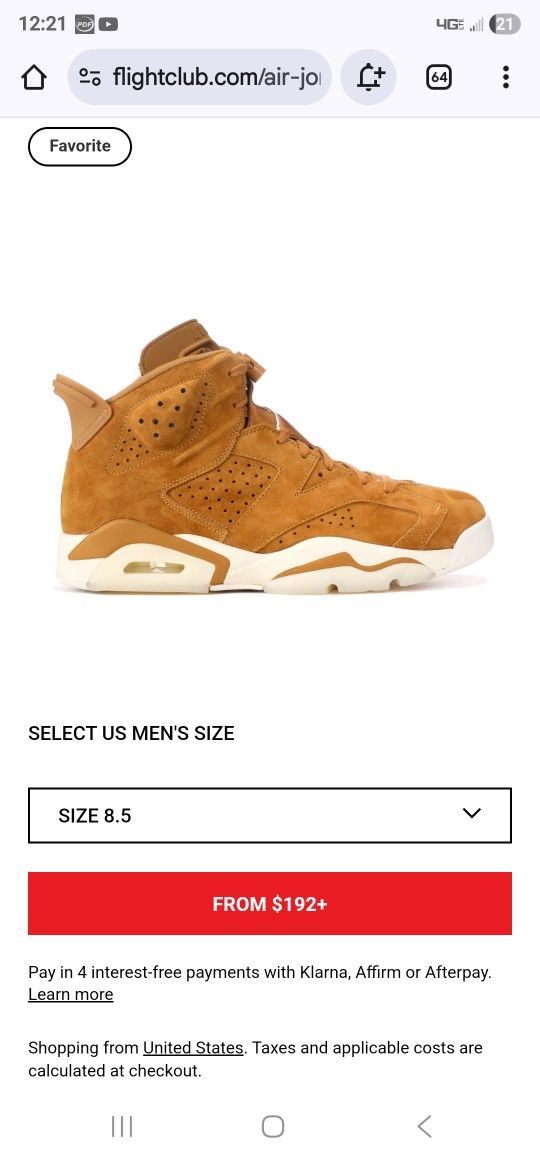Jordan 6 Retro Wheat