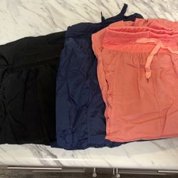 Sz Lrg /xl New Blue Blk Pink Scrub Bottoms 