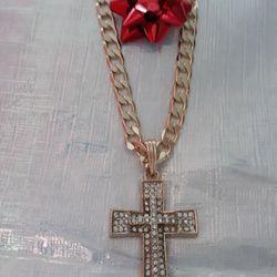 Gold Plated Chain- Cadena y dije en chapa de Oro