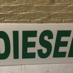 GAS STATION DIESEL FIBER GLASS SIGN USED