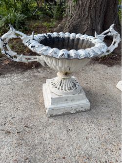 19 century French cast-iron urns