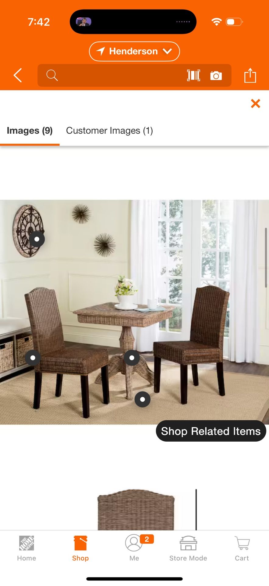 SAFAVIEH Odette Wicker Chair in Brown Multi (2 Pack)
