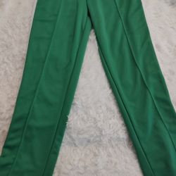 Men's Workout Joggers Track Pants Elastic Waist Band Side Pockets Drawstring Ankle Zipper SZ:Med